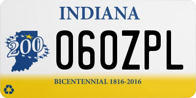 IN license plate 060ZPL