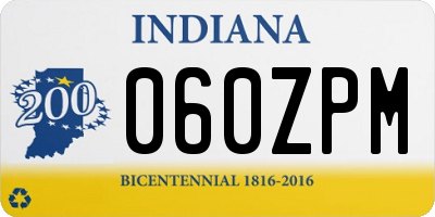 IN license plate 060ZPM
