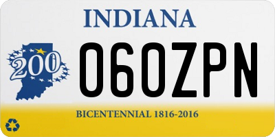 IN license plate 060ZPN