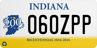 IN license plate 060ZPP