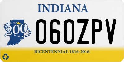 IN license plate 060ZPV