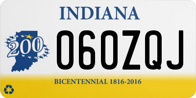 IN license plate 060ZQJ