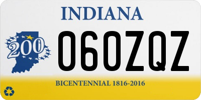 IN license plate 060ZQZ