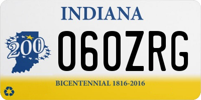 IN license plate 060ZRG