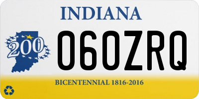 IN license plate 060ZRQ