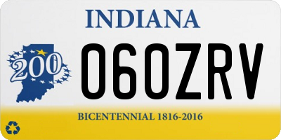 IN license plate 060ZRV