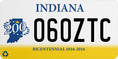 IN license plate 060ZTC