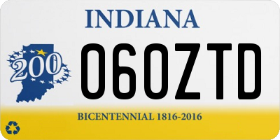 IN license plate 060ZTD