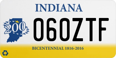 IN license plate 060ZTF