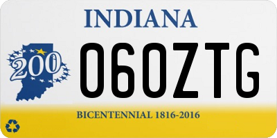 IN license plate 060ZTG