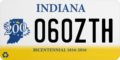 IN license plate 060ZTH
