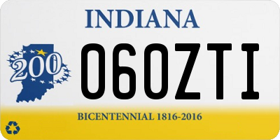 IN license plate 060ZTI