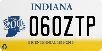 IN license plate 060ZTP