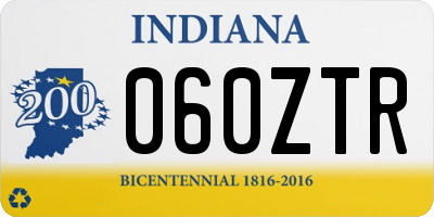 IN license plate 060ZTR