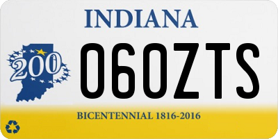 IN license plate 060ZTS
