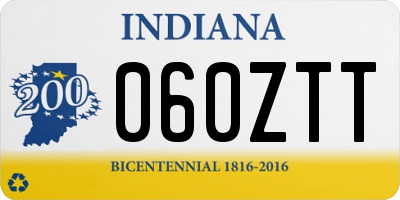 IN license plate 060ZTT