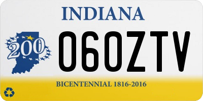 IN license plate 060ZTV