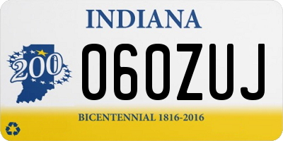 IN license plate 060ZUJ