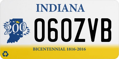 IN license plate 060ZVB