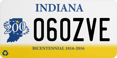 IN license plate 060ZVE