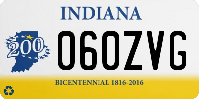 IN license plate 060ZVG