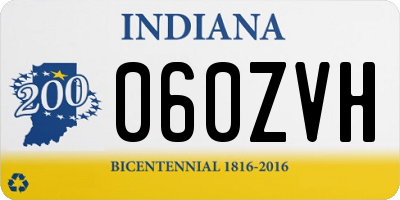 IN license plate 060ZVH