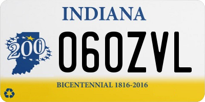 IN license plate 060ZVL