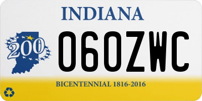 IN license plate 060ZWC
