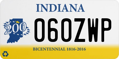 IN license plate 060ZWP