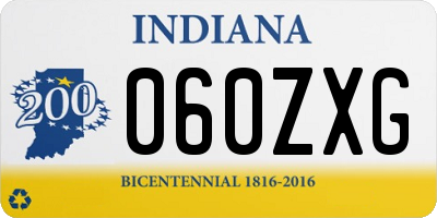 IN license plate 060ZXG