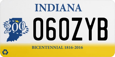 IN license plate 060ZYB