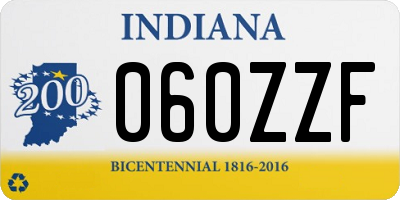 IN license plate 060ZZF
