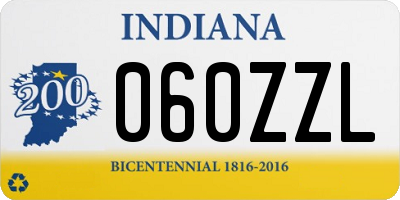 IN license plate 060ZZL