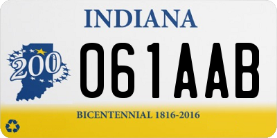 IN license plate 061AAB