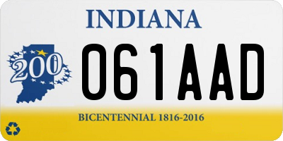 IN license plate 061AAD