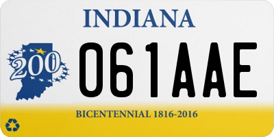 IN license plate 061AAE