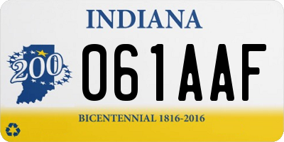 IN license plate 061AAF