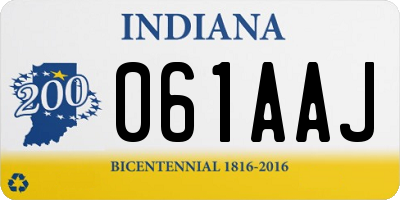 IN license plate 061AAJ