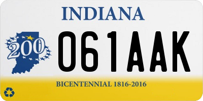 IN license plate 061AAK