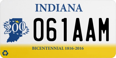 IN license plate 061AAM
