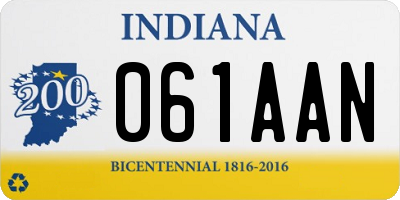 IN license plate 061AAN