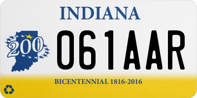 IN license plate 061AAR