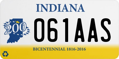 IN license plate 061AAS