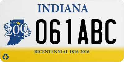 IN license plate 061ABC