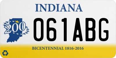 IN license plate 061ABG