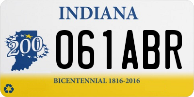 IN license plate 061ABR