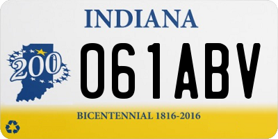 IN license plate 061ABV