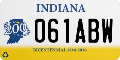 IN license plate 061ABW