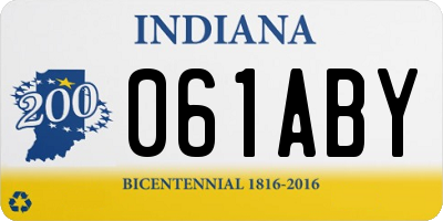 IN license plate 061ABY