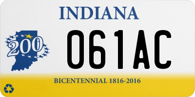 IN license plate 061AC